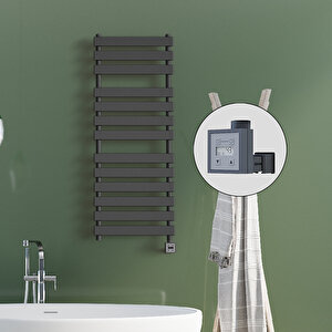 Tahiti Elektrikli Havlupan 500x950 Antrasit Texture (ktx3 Termostat) 600w