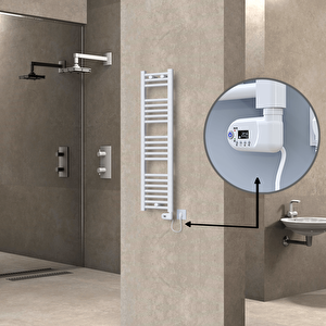 Haiti Elektrikli Havlupan 300x1100 Düz Beyaz (thesis Termostat) 300w