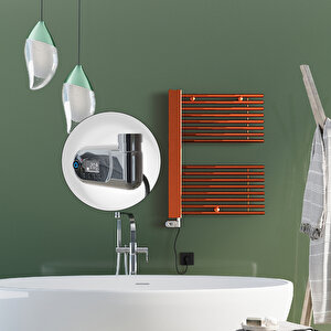 Male Elektrikli Havlupan 600x800  Rose Gold (thesis Termostat) 300w