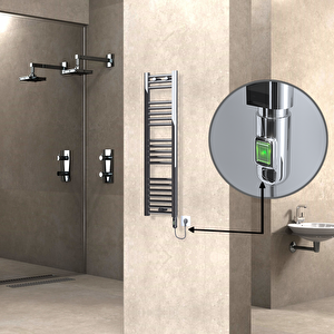 Haiti Elektrikli Havlupan 300x1100 Düz Krom (on/off Düğmeli) 200w