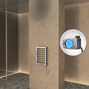 Naxos Elektrikli Havlupan 450x655 Krom  (musa Termostat) 200w