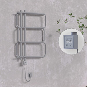 Matsu Elektrikli Havlupan 540x884  Antrasit (ktx3 Termostat) 300w Spiral Kablolu