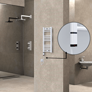 Haiti Elektrikli Havlupan 300x700 Düz Beyaz (oned On/off ) Sol 200w