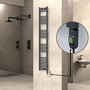Haiti Elektrikli Havlupan 300x1800 Düz Antrasit (on/off Düğmeli) 600w