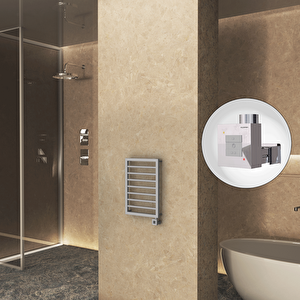 Naxos Elektrikli Havlupan 450x655 Gri 7012 Texture (ktx1 Termostat) 300w