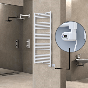 Haiti Elektrikli Havlupan 600x1500 Düz Beyaz (thesis Termostat) 900w