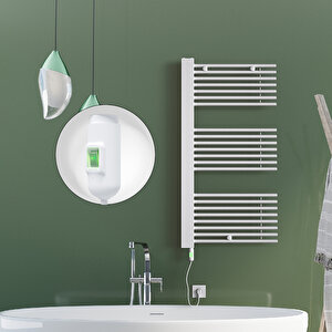 Male Elektrikli Havlupan 600x1190  Beyaz (on/off Düğmeli) 900w