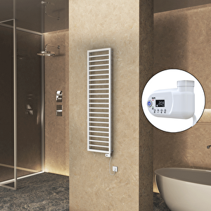 Naxos Elektrikli Havlupan 500x1655 Beyaz Mat (thesis Termostat) 600w
