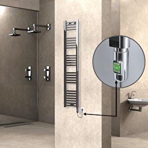 Haiti Elektrikli Havlupan 300x1500 Düz Krom (on/off Düğmeli) 300w