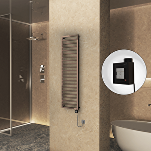 Naxos Elektrikli Havlupan 500x1655 Rose Gold Parlak (ktx1 Termostat) 600w Spiral Kablolu
