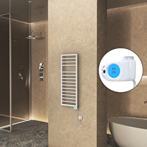 Naxos Elektrikli Havlupan 500x1193 Beyaz Mat (musa Termostat) 600w
