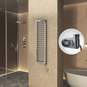 Naxos Elektrikli Havlupan 500x1655 Krom  (thesis Termostat) 600w