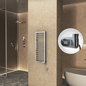 Naxos Elektrikli Havlupan 500x1193 Krom  (thesis Termostat) 300w