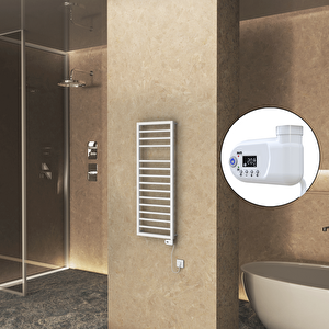 Naxos Elektrikli Havlupan 500x1193 Beyaz Mat (thesis Termostat) 600w