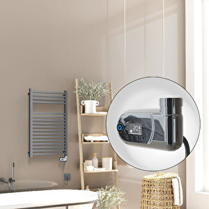Barbados Elektrikli Havlupan 500x800 Antrasit Texture (thesis Termostat) 600w