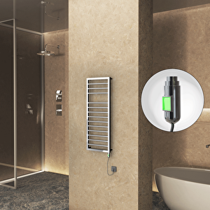 Naxos Elektrikli Havlupan 500x1193 Krom  (on/off Düğmeli) 300w