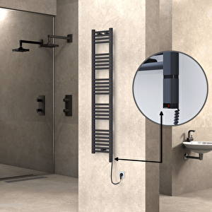 Haiti Elektrikli Havlupan 300x1500 Düz Antrasit (oned On/off ) Sağ 300w