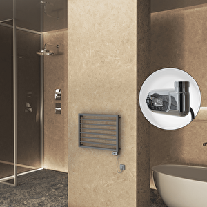 Naxos Elektrikli Havlupan 800x578 Antrasit Texture (thesis Termostat) 300w