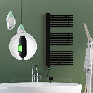Male Elektrikli Havlupan 600x1190  Siyah (on/off Düğmeli) 900w