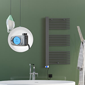 Male Elektrikli Havlupan 600x1190  Antrasit (musa Termostat) 900w