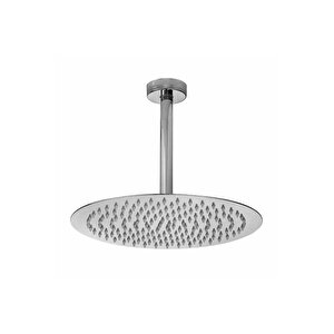 Ark İnce Yuvarlak Tepe Duş Başlığı Tavandan Borulu (ø 300 mm)