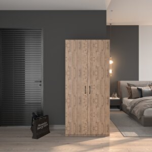Modüleva 2 Kapaklı Elbise Dolabı 175*78*41 Atlantik Çam