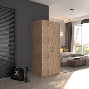Modüleva 2 Kapaklı Elbise Dolabı 175*78*41 Atlantik Çam