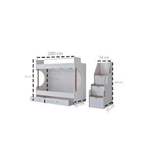 Ranza, Vita Bohem Yavrulu Ceviz Ranza 4 Kapaklı Dolap 2 Adet Comfort Yatak