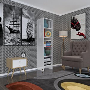Kitaplık Belverede Byz 180*39*39 Raflı Arkalıksız Klasörlük Mutfak Dolabı