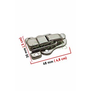 Küçük Sandık Klips Bavul Kilidi Çanta Tokası Mandallı Kilit 2 Adet Nikel