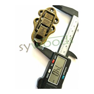 Büyük Sandık Klips Bavul Kilidi Çanta Tokası Mandallı Kilit 2 Adet Antik