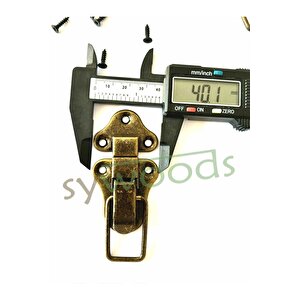 Büyük Sandık Klips Bavul Kilidi Çanta Tokası Mandallı Kilit 2 Adet Antik