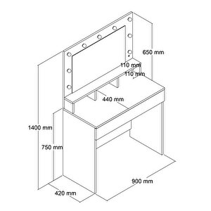 Li̇ght Makyaj Masasi