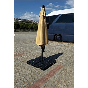 Ampul Şemsiye Ağırlık Bidonu 4 Set Parasol - Garden Yandan Kollu  Şemsiye Ağrılık Seti
