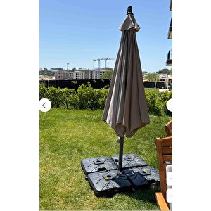 Ampul Şemsiye Ağırlık Bidonu 4 Set Parasol - Garden Yandan Kollu  Şemsiye Ağrılık Seti