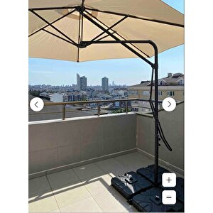 Ampul Şemsiye Ağırlık Bidonu 4 Set Parasol - Garden Yandan Kollu  Şemsiye Ağrılık Seti