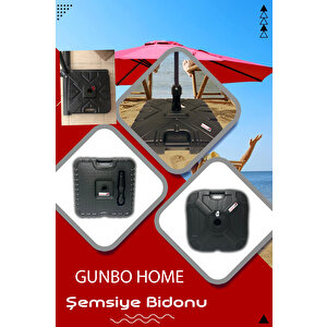 Ampul Şemsiye Ağırlık Bidonu 4 Set Parasol - Garden Yandan Kollu  Şemsiye Ağrılık Seti