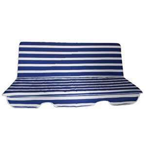 Salıncak Lüks Kılıf Seti̇ Minderli 2 Kişilik 130 X45 Mavi - Beyaz