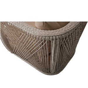 Psine | Üçlü Rattan Bahçe Oturma Grubu | 3+1+1+sehpalı Bahçe Takımı