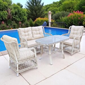 Lavida Bahçe Oturma Takımı | Rattan 2+1+1 Ve Sehpa