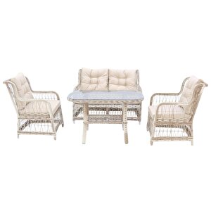 Lavida Bahçe Oturma Takımı | Rattan 2+1+1 Ve Sehpa