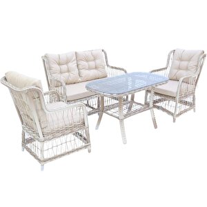 Lavida Bahçe Oturma Takımı | Rattan 2+1+1 Ve Sehpa