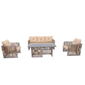 Talia | Rattan Bahçe Oturma Grubu | 3+1+1 Sehpalı Bahçe Takımı