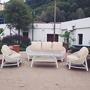 Marise | Üçlü Rattan Bahçe Oturma Grubu | 3+1+1+sehpalı Bahçe Takımı