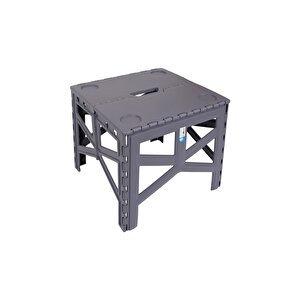 Gri̇ Katlanir Pi̇kni̇k Masasi Antrasi̇t 42,5x45x47