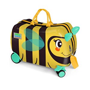 Kids Sarı Siyah Arı Desenli Otur Çek Çocuk Valizi 16363