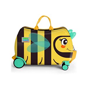 Kids Sarı Siyah Arı Desenli Otur Çek Çocuk Valizi 16363