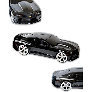 s 1:14 Ölçekli Chevrolet Copo Camaro Işıklı Uzaktan Kumandalı Araba Siyah 1402b