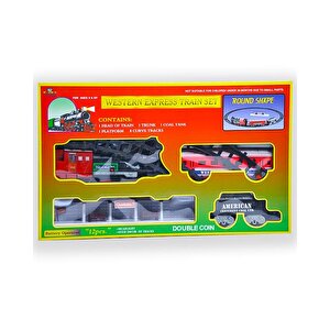 Toys Western Express 12 Parça Işıklı Ve Sesli 3lü Tren Seti 7019