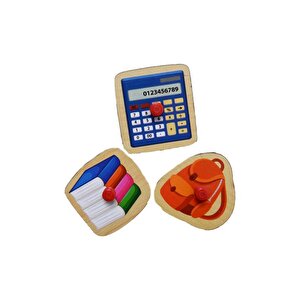 Playwood Ahşap Tutmalı Okul Malzemeleri Puzzle Ony196/197